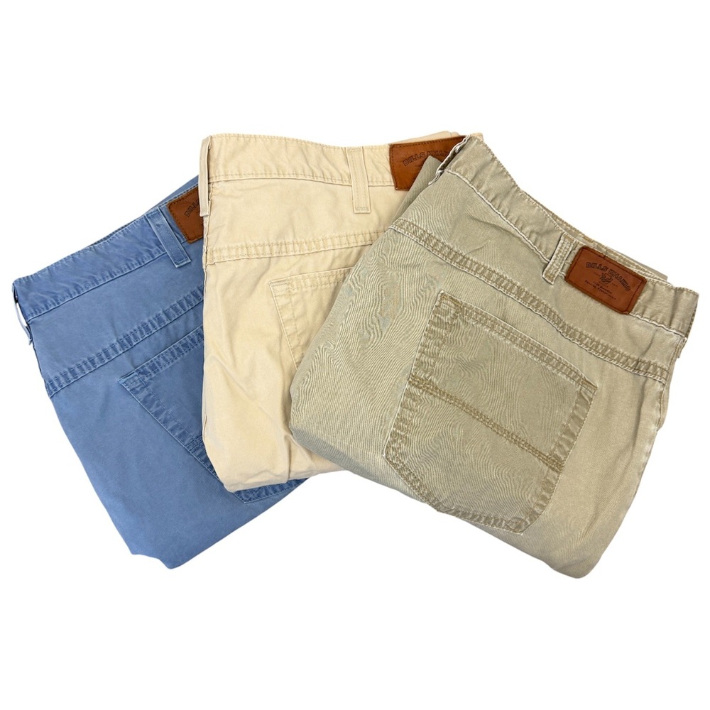 (Lot of 3) Bills Khakis 5-Pocket Pants Mens 40x30 Tan Khaki Blue Made in USA